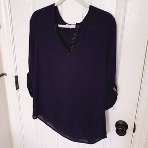 41 Hawthorn Blouse w/ Leather Details
